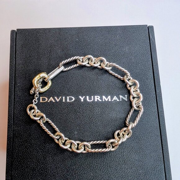 David Yurman Jewelry - David Yurman Silver and Gold Bracelet